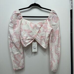 Bundle Only: NWT Something Navy Linen Cotton Top Sz S